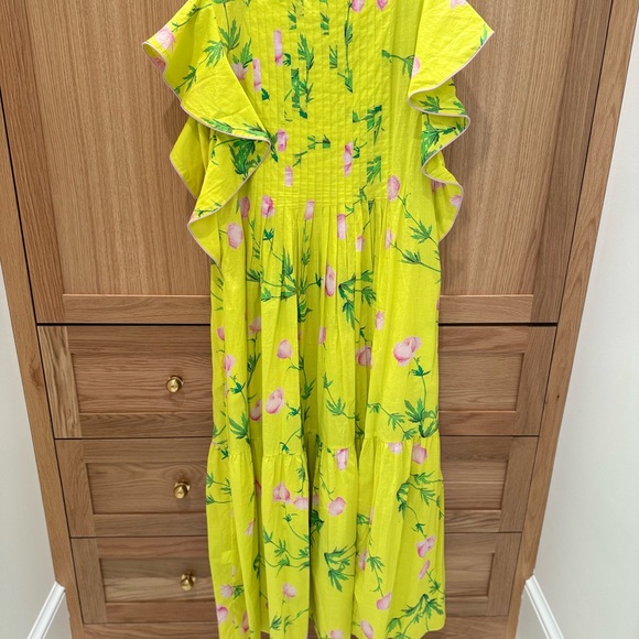 Cynthia Rowley Yellow Pink Maxi Sundress Wedding Guest - Picture 6 of 6